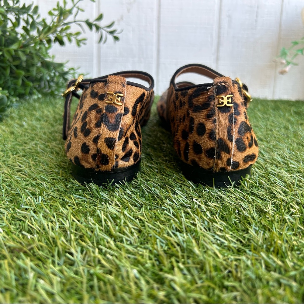 Sam Edelman Leopard Print Mary Jane Flats - Brown & Black - Picture 13 of 16